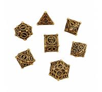Wmqbjta per Giochi di Ruolo in Zinco con Facce Numerate E Telaio Ornato per Risolvere Azioni di Giochi da Tavolo con Gruppo di Amici Appassionati,