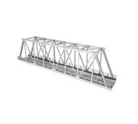 Wmqbjta Ponte treno modello grigio argento | Nastro singolo, ponte ferroviario con reticolo reticolato, accessorio scenico, per diorami, hobbisti, hobbisti