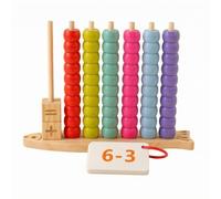 Wmqbjta Verticale Educativo | Sviluppo Motricità Fine, con Perline, Didattico, Gioco per Contare in Legno, Scuola Infanzia, Bambini, Stile B