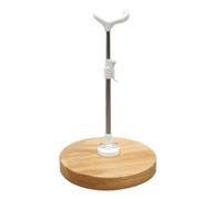 Wmqbjta Verticale per Bambola con Base in Legno Ro E Asta Regolabile per Sostenere Bambole in Stabile Mensole E Tavoli Adatto per Presentazione in Cameretta E, Estensione A 25,5cm
