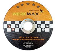 WMS - Dischi da taglio in metallo, Dischi Abrasivi Flessibili per Smerigliatrice, 125 x 1 mm, 20 pezzi