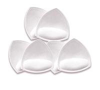WMugthome 3 paia di reggiseni cuciti push up di inserti triangolari per sostituzioni bikini top e sport costume da bagno reggiseno inserti, Massaggio bianco, C/D Coppa