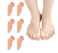 WMUVAZA Divaricatore Alluce Valgo, 3 paia Separatore Dita Piedi per Alluce Valgo, Alluce Valgo Correttore Silicone, per Alluce Valgo, Punta Sovrapposta, colore della pelle