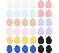 WMUVAZA Mini soffio di polvere, 36 Pezzi Riutilizzabile Puff Soffio con Cinturino, Bagnato Asciutto Spugna Powder Puff, per Cosmetici Come Polvere Sciolta e Fondotinta 9 Colori Polvere per dita