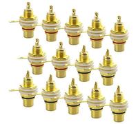 WMYCONCONG, 14 connettori RCA femmina per montaggio a pannello, presa audio, terminale audio, jack per amplificatore e terminale audio