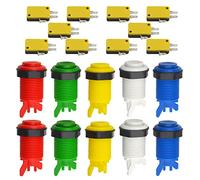 WMYCONGCONG 10 PZ Pulsante con Micro Interruttore per Jamma Mame Arcade Videogiochi FAI DA TE