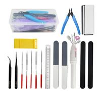 WMYCONGCONG 17 PCS Gundam Model Tools Kit Hobby Building Tools Craft Set per la costruzione di modelli di base Riparazione e fissaggio