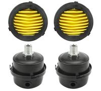 WMYCONGCONG 2 filtri silenziatori per compressore d'aria da 12,5 mm, in metallo, per compressore d'aria, silenziatore, silenziatore con 2 elementi filtranti di ricambio
