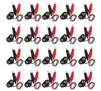 WMYCONGCONG 20 connettori a clip per batteria da 9 V con doppia clip a coccodrillo da 9 V, connettore per batteria a doppio coccodrillo, cavo da 15 cm