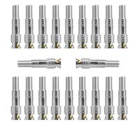 WMYCONGCONG 20 connettori BNC RG59 RG6 coassiale terminale a vite su connettore in ottone per CCTV di sicurezza video sorveglianza uso telecamera