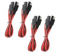 WMYCONGCONG 4 cavi di prolunga da SAE a SAE, a disconnessione rapida, per cablaggio, connettore SAE, 0,9 m, calibro 18 (4 pezzi da 0,9 m)