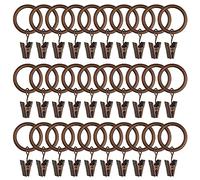 WMYCONGCONG 40 anelli per tende in metallo con clip, clip per drappeggi con anelli, ganci per tende da finestra con ganci clip, occhielli di diametro interno da 2,5 cm, adatti per aste per tende fino