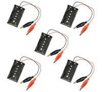 WMYCONGCONG 5 supporti per batterie AA da 1,5 V con clip a coccodrillo