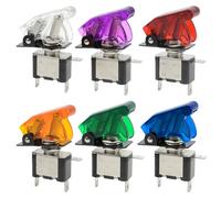 WMYCONGCONG 6 PZ Blu Rosso Verde Bianco Giallo Viola 12 V 20A LED Interruttore A Toggle Interruttore Auto On/Off SPST Control
