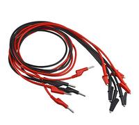 WMYCONGCONG 6 PZ Doppia Fine Coccodrillo Coccodrillo Clip Prova Cavo Alligatore Clip a Alligatore Test Cavi 15A 4ft per Test Elettrici