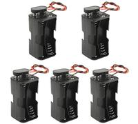 WMYCONGCONG Confezione da 5 supporti per batterie AA da 1,5 V con connettore a scatto standard e alloggiamento in plastica dura tipo T (4AA)