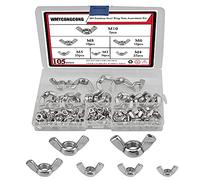 WMYCONGCONG - Set di 105 dadi a forma di farfalla per dadi ad ala M3, M4, M5, M6, M8, M10, 304, in acciaio INOX