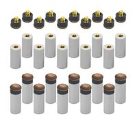 WMYCONGCONG Set di 20 punte per stecca da biliardo da 13 mm punte di ricambio per stecca da biliardo con puntali bianchi per stecca da biliardo per biliardo e biliardo (12 mm)