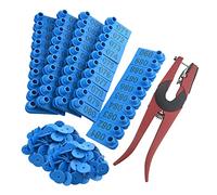 WMYCONGCONG Targhette auricolari in plastica per bestiame con maiale di capra, 1-100, colore: blu (blu)