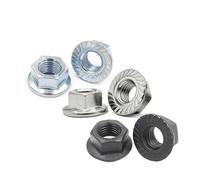 WMYDNXXT Dado flangiato a Filettatura fine in Acciaio Inossidabile e Acciaio al Carbonio M6*0,75 M8*1,0 M10*1,0 M10*1,25 M12*1,25 M12*1,5 Dado di bloccaggio DIN6923(Steel-White,M12x1.25 (4pcs))