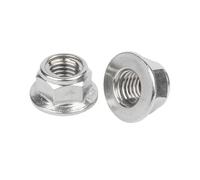 WMYDNXXT Dado flangiato Esagonale in Acciaio Inossidabile 304/316 M2,5 M3 M4 M5 M6 M8 M10 M12 M14 M16 M20 Dado di bloccaggio Piatto con Denti(304 Flatness,M6-10PCS)