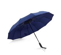 WMYDNXXT Ombrelli Grande Lungo Manico Ombrello Automatico Pioggia Donna Uomo Pieghevole Forte Antivento Ombrello Donna Uomo Parasole(Blue)
