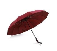 WMYDNXXT Ombrelli Grande Lungo Manico Ombrello Automatico Pioggia Donna Uomo Pieghevole Forte Antivento Ombrello Donna Uomo Parasole(Red)