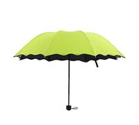 WMYDNXXT Ombrelli Marchio Fiore Ombrello Donna Pieghevole Donna Parasole Portatile Forte Pioggia Donna Solare Ombrello Trasparente(Green)