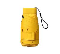 WMYDNXXT Ombrelli Mini Portatile Compatto Tascabile Ombrello for Le Donne Leggero Pieghevole Protezione Solare Sole e Pioggia Piccolo Sacchetto di Carta ombrelli(Yellow)