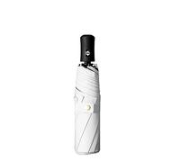 WMYDNXXT Ombrelli Ombrello Antivento da Lavoro a Tre Pieghe in Tinta Unita con Ombrello Antivento Pieghevole Automatico(White)