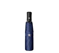 WMYDNXXT Ombrelli Ombrello Antivento da Lavoro a Tre Pieghe in Tinta Unita con Ombrello Antivento Pieghevole Automatico(Blue)