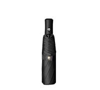 WMYDNXXT Ombrelli Ombrello Antivento da Lavoro a Tre Pieghe in Tinta Unita con Ombrello Antivento Pieghevole Automatico(Schwarz)