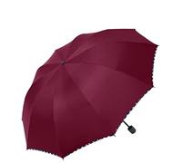 WMYDNXXT Ombrelli Ombrello Completamente Automatico Ombrello Antipioggia e Antivento Ombrello Parasole Ombrello Portatile Ombrello Pieghevole(Red)