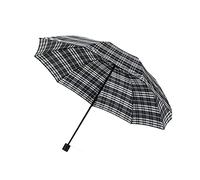 WMYDNXXT Ombrelli Pieghevoli Ombrello a Quadri ingrandito Ombrello a Tre Pieghe Ombrello Soleggiato Uomo e Donna Business Filato Tinto a Quadri(Gray)