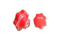 WMYOZDC Dado di serraggio con manopola zigrinata a Stella, manopola con Maniglia a Stella Rossa, Testa in Gomma, Dado di serraggio Manuale m4 m5 m6 m8 m10 m12 m16(6x32)