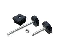 WMYOZDC Piedino regolabile quadrato, piedino livellatore rettangolare for mobili con tappo a dado M8, adatto for gambe di tavoli e sedie(Screw Length 50mm,50x50xM8)