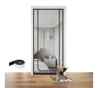 WMYYLX Griglia per gatti per porta del balcone, rete per gatti ispessita, rete per gatti con chiusura lampo, per soggiorno, camera da letto, cucina (100 x 210 cm)