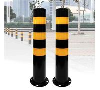 WMYYZYQ Heavy Duty Parcheggio Guardrail, Colonna di Parcheggio Fissa, Colonna di Sicurezza Fissa Parcheggio Barriera Metallo Nastro Riflettente Facile Da Installare, 2pck, 75cm, 2pck-55cm