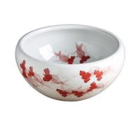 WMYYZYQ Jingdezhen, vaso da fiori in ceramica dipinta a mano, vaso per fiori e ninfee, vaso idroponico verde per piante, acquario per pesci, D-M