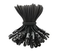 WMZOBH Elastico con gancio, 50 pezzi - Espansore con gancio 15 cm - Tenditore multifunzione in gomma con gancio per campeggio, teloni rimorchi, copertura piscina (nero)