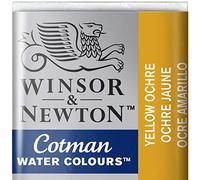 Winsor & Newton 301696 Cotman Colori Acquerello, Viridian, Altro, Giallo (Yellow ocher), 1.9x1.6x1.1 cm, 5 unità