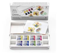 ACQUERELLO COTMAN WINSOR&NEWTON SET FIORE 8 mezzi godet Acquerelli godets