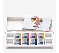 ACQUERELLO COTMAN WINSOR&NEWTON SET RITRATTO 8 mezzi godet Acquerelli godets