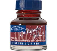 Winsor & Newton Calligraphy 1111317 - Bottiglia di inchiostro per calligrafia, 30 ml, colore: Rosso indiano