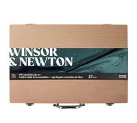 Winsor & Newton 1490712 Set di colori a olio Winton in valigetta di legno - Confezione regalo di colori a olio essenziali (8x37ml, Liquin Original 75 ml, Sansodor 75 ml e accessori)