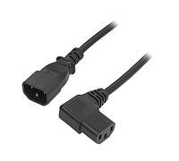 WN114-3/07/1.8BK Cavo IEC C13 Femmina 90°,IEC C14 Maschio PVC 1,8m Nero LI