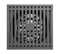 WNBFTTK Griglia di Drenaggio Scarico a Pavimento in Acciaio Inossidabile con Canna di bambù Ispessita, Scarico Dritto Grigio, WC Attraverso l'acqua Centrale(Color-A)