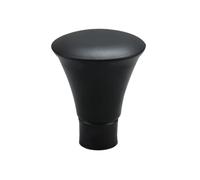 WNBFTTK Terminale Tenda Bastone Terminali for aste for Tende, 2 Pezzi, Accessori in Ferro Traforato, Testa di Ricambio for Asta, Decorazione for la casa(22mm B Black)