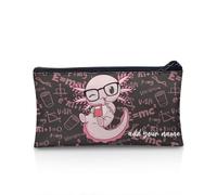 Wnbucioht Astuccio personalizzato per la scuola dei bambini, portapenne per ragazzi e ragazze, cancelleria da scrivania, Un nome Kawai Axolotl, Taglia unica, Organizer per borse