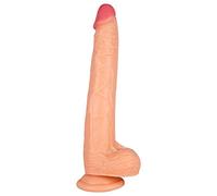 WNBXZ Dildo Gigante Dildo XXL Dildo Realistico 30,5 Cm Materiale in Silicone Morbido con Potente Ventosa Dildo Anale Dong Reale Replica del Pene Realistico Glande E Vene Realistiche,Flesh
